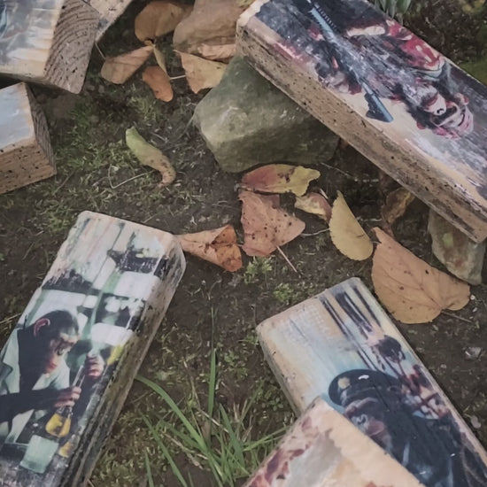 kurzer videoclip von baby champ betonskulptur mit tragischem ende, wen wackelturm einstürzt, seine träume zusammenfallen