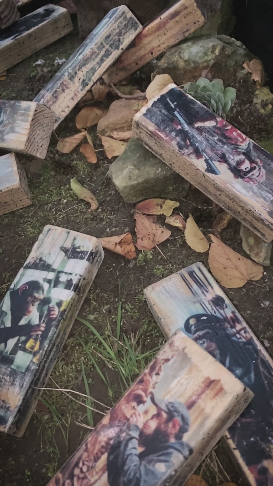 kurzer videoclip von baby champ betonskulptur mit tragischem ende, wen wackelturm einstürzt, seine träume zusammenfallen