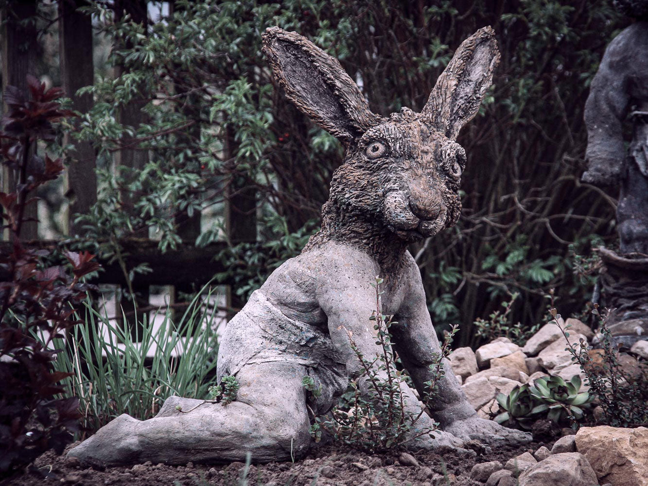 baby bunny krabbelnd auf allen Vieren - halb mensch halb hase