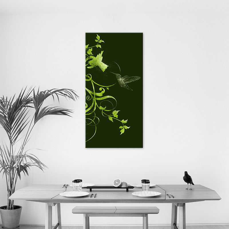 kolibri bild als mockup in einer esszimmer situation